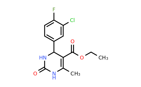 1449008-02-9 | Ethyl 4-(3-chloro-4-fluorophenyl)-6-methyl-2-oxo-1,2,3,4-tetrahydropyrimidine-5-carboxylate