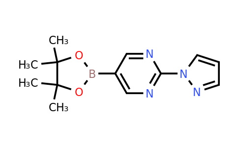 1449009-97-5 | 2-(1H-Pyrazol-1-yl)-5-(4,4,5,5-tetramethyl-1,3,2-dioxaborolan-2-yl)pyrimidine