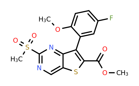 1462950-10-2 | Methyl 7-(5-fluoro-2-methoxyphenyl)-2-(methylsulfonyl)thieno[3,2-d]pyrimidine-6-carboxylate
