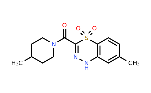 1474056-83-1 | (7-Methyl-4,4-dioxido-1H-benzo[e][1,3,4]thiadiazin-3-yl)(4-methylpiperidin-1-yl)methanone