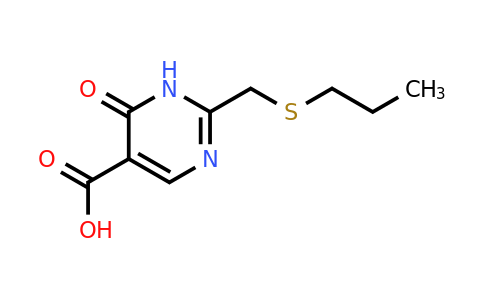 1478360-55-2 | 6-Oxo-2-((propylthio)methyl)-1,6-dihydropyrimidine-5-carboxylic acid
