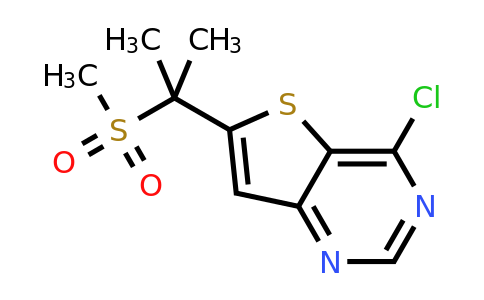 1482914-42-0 | 4-Chloro-6-(2-(methylsulfonyl)propan-2-yl)thieno[3,2-d]pyrimidine