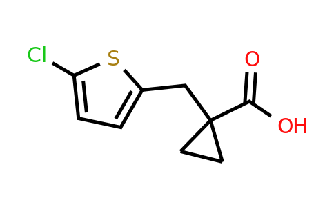 1483166-09-1 | 1-((5-Chlorothiophen-2-yl)methyl)cyclopropane-1-carboxylic acid