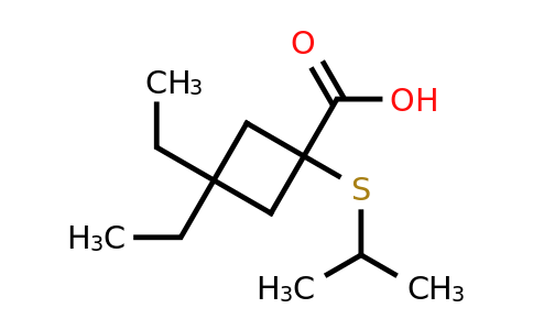 1483596-91-3 | 3,3-Diethyl-1-(isopropylthio)cyclobutane-1-carboxylic acid