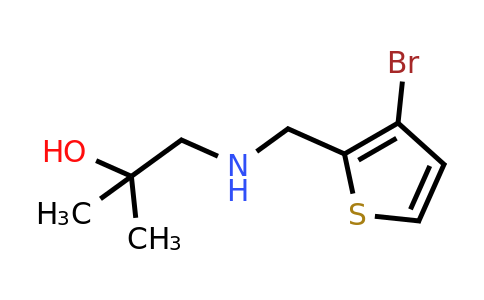 1484572-68-0 | 1-(((3-Bromothiophen-2-yl)methyl)amino)-2-methylpropan-2-ol
