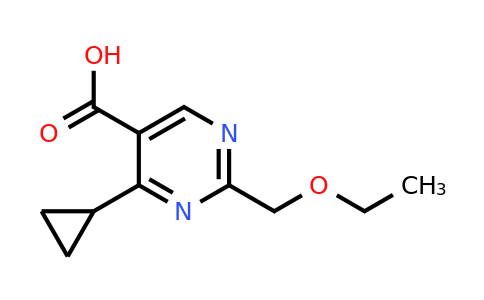 1485874-99-4 | 4-Cyclopropyl-2-(ethoxymethyl)pyrimidine-5-carboxylic acid