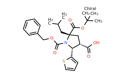 1486465-71-7 | (2r,3s,5s)-1-((Benzyloxy)carbonyl)-5-(tert-butoxycarbonyl)-5-isobutyl-2-(thiophen-2-yl)pyrrolidine-3-carboxylic acid