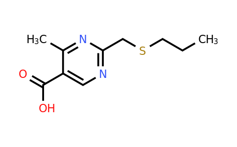 1487825-85-3 | 4-Methyl-2-((propylthio)methyl)pyrimidine-5-carboxylic acid