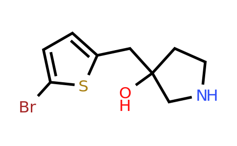 1489086-31-8 | 3-((5-Bromothiophen-2-yl)methyl)pyrrolidin-3-ol