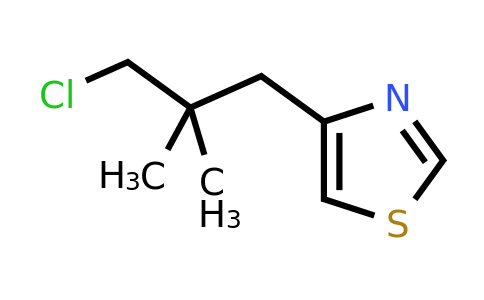 1495590-37-8 | 4-(3-Chloro-2,2-dimethylpropyl)thiazole