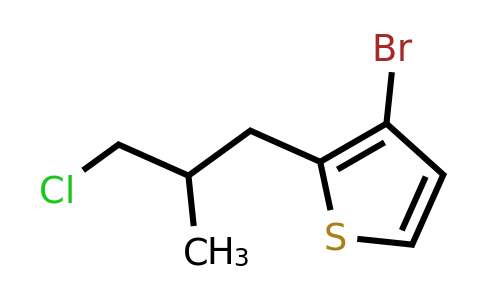 1496169-17-5 | 3-Bromo-2-(3-chloro-2-methylpropyl)thiophene