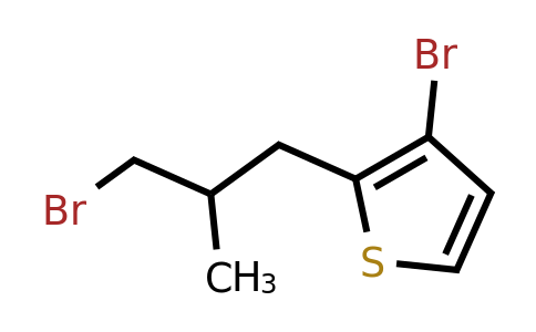 1496893-62-9 | 3-Bromo-2-(3-bromo-2-methylpropyl)thiophene