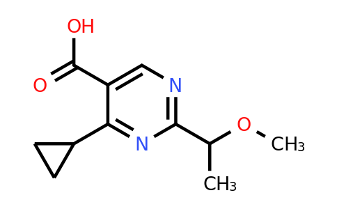 1500387-84-7 | 4-Cyclopropyl-2-(1-methoxyethyl)pyrimidine-5-carboxylic acid