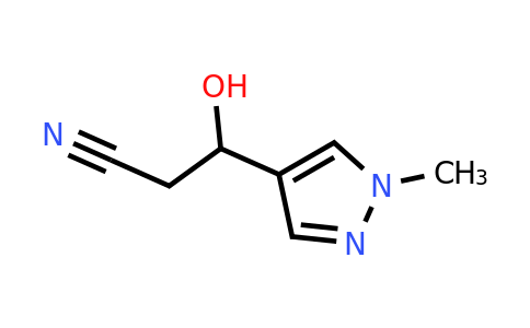 3-Hydroxy-3-(1-methyl-1h-pyrazol-4-yl)propanenitrile