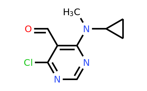 1525763-43-2 | 4-Chloro-6-(cyclopropyl(methyl)amino)pyrimidine-5-carbaldehyde