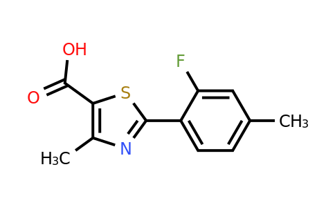 1530877-11-2 | 2-(2-Fluoro-4-methylphenyl)-4-methylthiazole-5-carboxylic acid
