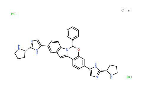 1585969-27-2 | (S)-6-phenyl-3,10-bis(2-((S)-pyrrolidin-2-yl)-1H-imidazol-5-yl)-6H-benzo[5,6][1,3]oxazino[3,4-a]indole dihydrochloride