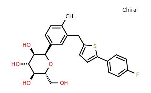 1589590-87-3 | (2R,3R,4R,5S,6R)-2-(3-((5-(4-fluorophenyl)thiophen-2-yl)methyl)-4-methylphenyl)-6-(hydroxymethyl)tetrahydro-2H-pyran-3,4,5-triol