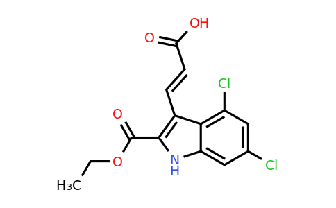 159054-14-5 | 3-(4,6-Dichloro-2-(ethoxycarbonyl)-1H-indol-3-yl)acrylic acid