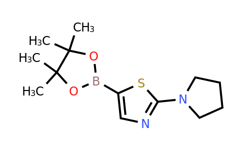 1595285-01-0 | 2-(Pyrrolidin-1-yl)-5-(4,4,5,5-tetramethyl-1,3,2-dioxaborolan-2-yl)thiazole