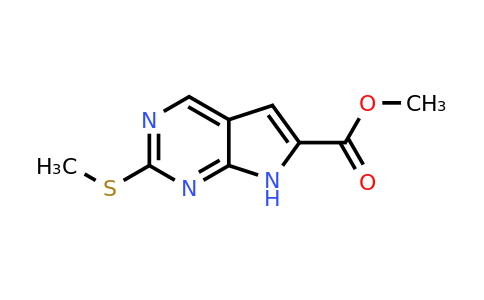 Methyl 2-(methylsulfanyl)-7H-pyrrolo[2,3-d]pyrimidine-6-carboxylate