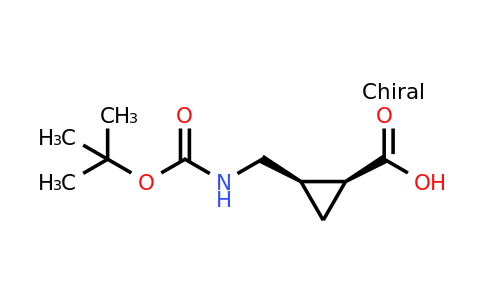 1638768-80-5 | rel-(1S,2R)-2-(((tert-butoxycarbonyl)amino)methyl)cyclopropane-1-carboxylic acid