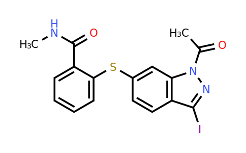 1639138-00-3 | 2-((1-Acetyl-3-iodo-1H-indazol-6-yl)thio)-N-methylbenzamide (Axitinib Impurity)