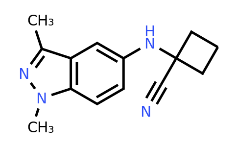 1655488-82-6 | 1-[(1,3-Dimethyl-1H-indazol-5-yl)amino]cyclobutane-1-carbonitrile