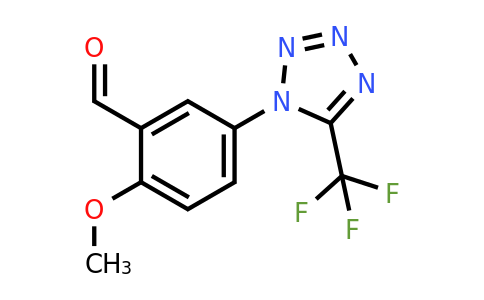 168267-11-6 | 2-Methoxy-5-(5-(trifluoromethyl)-1H-tetrazol-1-yl)benzaldehyde