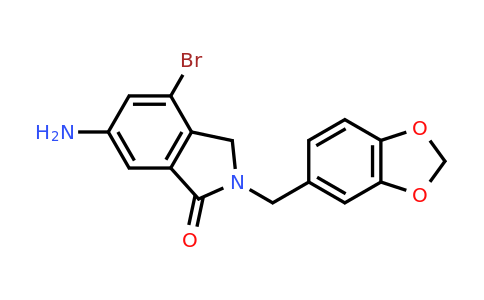 169043-96-3 | 6-Amino-2-(benzo[d][1,3]dioxol-5-ylmethyl)-4-bromoisoindolin-1-one