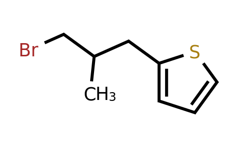 169903-92-8 | 2-(3-Bromo-2-methylpropyl)thiophene