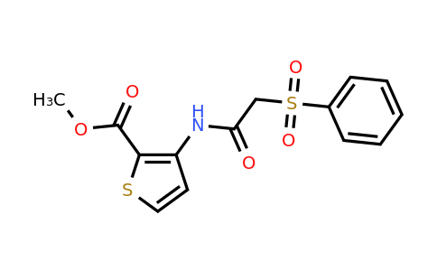1708268-18-1 | Methyl 3-(2-(phenylsulfonyl)acetamido)thiophene-2-carboxylate