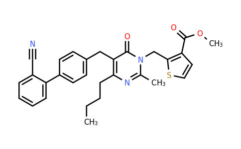 172292-52-3 | Methyl 2-((4-butyl-5-((2'-cyano-[1,1'-biphenyl]-4-yl)methyl)-2-methyl-6-oxopyrimidin-1(6H)-yl)methyl)thiophene-3-carboxylate