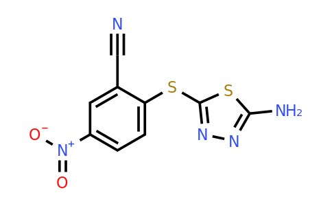 175135-68-9 | 2-((5-Amino-1,3,4-thiadiazol-2-yl)thio)-5-nitrobenzonitrile