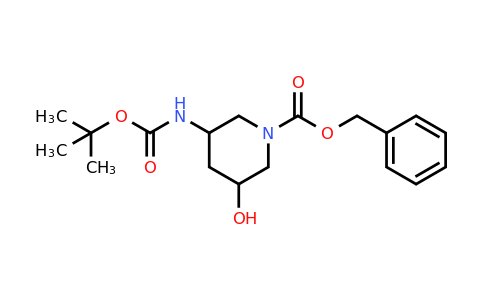 1785642-46-7 | Benzyl 3-((tert-Butoxycarbonyl)amino)-5-hydroxypiperidine-1-carboxylate
