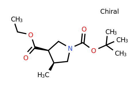 1788044-03-0 | cis-1-tert-Butyl 3-ethyl 4-methylpyrrolidine-1,3-dicarboxylate