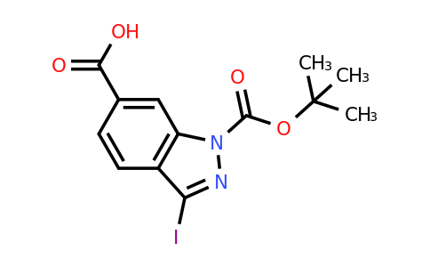 1799420-87-3 | 1-(tert-Butoxycarbonyl)-3-iodo-1H-indazole-6-carboxylic acid