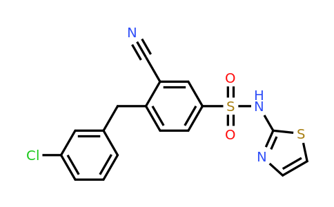 1799439-21-6 | 4-(3-Chlorobenzyl)-3-cyano-N-(thiazol-2-yl)benzenesulfonamide