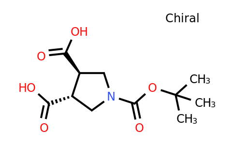 1807916-65-9 | Rac-(3r,4r)-1-[(tert-butoxy)carbonyl]pyrrolidine-3,4-dicarboxylic acid