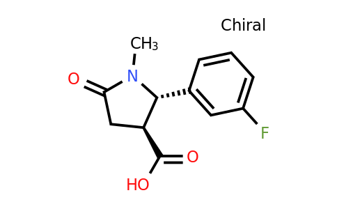 1807940-21-1 | Rac-(2r,3r)-2-(3-fluorophenyl)-1-methyl-5-oxopyrrolidine-3-carboxylic acid, trans