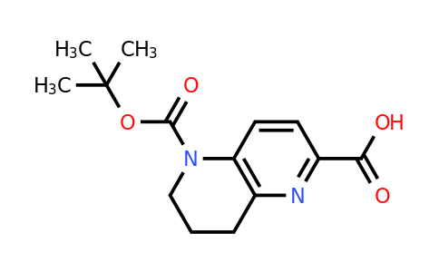 1823258-64-5 | 5-(tert-Butoxycarbonyl)-5,6,7,8-tetrahydro-1,5-naphthyridine-2-carboxylic acid
