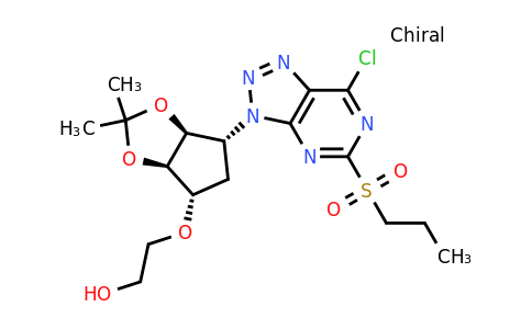 1863036-47-8 | 2-(((3aR,4S,6R,6aS)-6-(7-chloro-5-(propylsulfonyl)-3H-[1,2,3]triazolo[4,5-d]pyrimidin-3-yl)-2,2-dimethyltetrahydro-4H-cyclopenta[d][1,3]dioxol-4-yl)oxy)ethan-1-ol