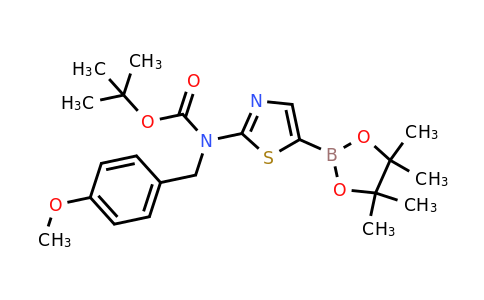 1895055-06-7 | tert-Butyl (4-methoxybenzyl)(5-(4,4,5,5-tetramethyl-1,3,2-dioxaborolan-2-yl)thiazol-2-yl)carbamate
