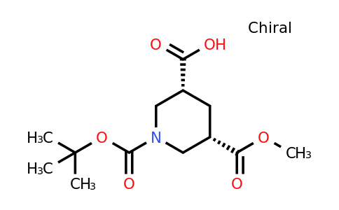 191544-72-6 | cis-1-[(tert-Butoxy)carbonyl]-5-(methoxycarbonyl)piperidine-3-carboxylic acid