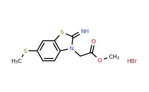 1949816-68-5 | Methyl 2-(2-imino-6-(methylthio)benzo[d]thiazol-3(2H)-yl)acetate hydrobromide