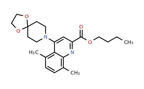 1951439-90-9 | Butyl 5,8-dimethyl-4-(1,4-dioxa-8-azaspiro[4.5]decan-8-yl)quinoline-2-carboxylate