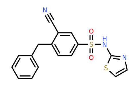 1951444-80-6 | 4-Benzyl-3-cyano-N-(thiazol-2-yl)benzenesulfonamide