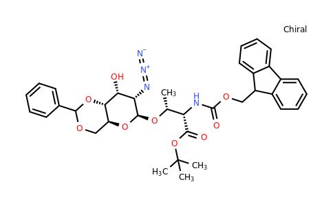 195976-07-9 | O-(2-Azido-4,6-O-benzylidene-2-deoxy-α-D-galactopyranosyl)-N-[(9H-fluoren-9-ylmethoxy)carbonyl]-L-threonine tert-Butyl Ester