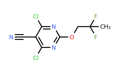 1965309-21-0 | 4,6-Dichloro-2-(2,2-difluoro-propoxy)-pyrimidine-5-carbonitrile