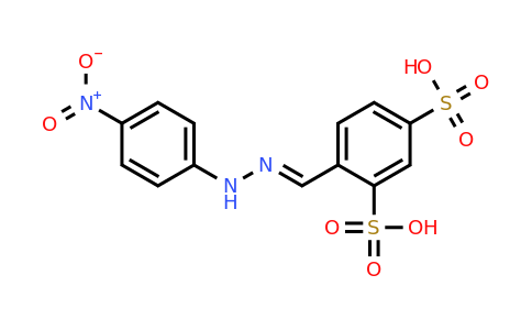 (E)-4-((2-(4-nitrophenyl)hydrazono)methyl)benzene-1,3-disulfonic acid